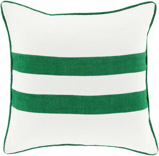 Robertson Green White Striped Accent Pillow - Clearance-0