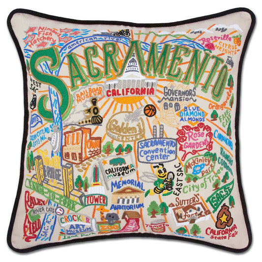 Sacramento Hand-Embroidered Pillow-0