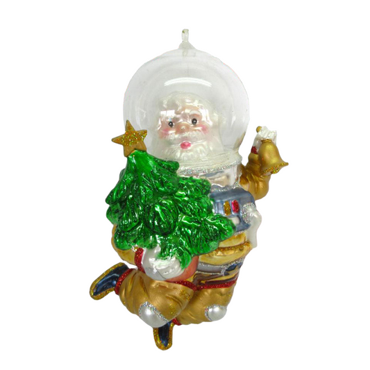 Santa in Space Suit Ornament by December Diamonds-0