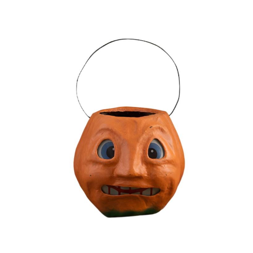 Scary Vintage Pumpkin Bucket Medium by Bethany Lowe Designs-1