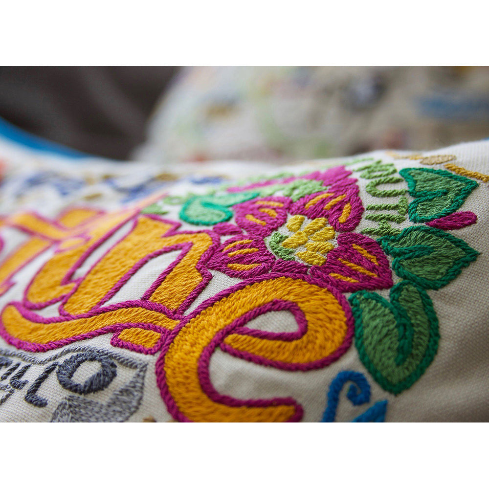 St. Augustine, FL Hand-Embroidered Pillow-3