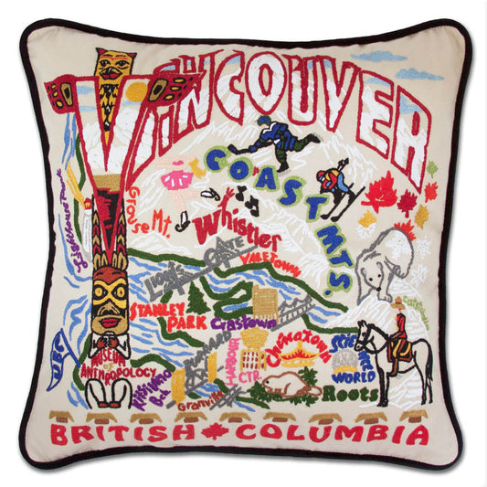 Vancouver Hand-Embroidered Pillow by CatStudio-0