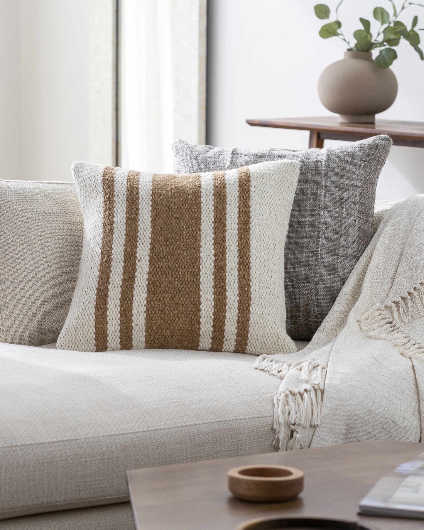 Vadin Caramel Throw Pillow-4