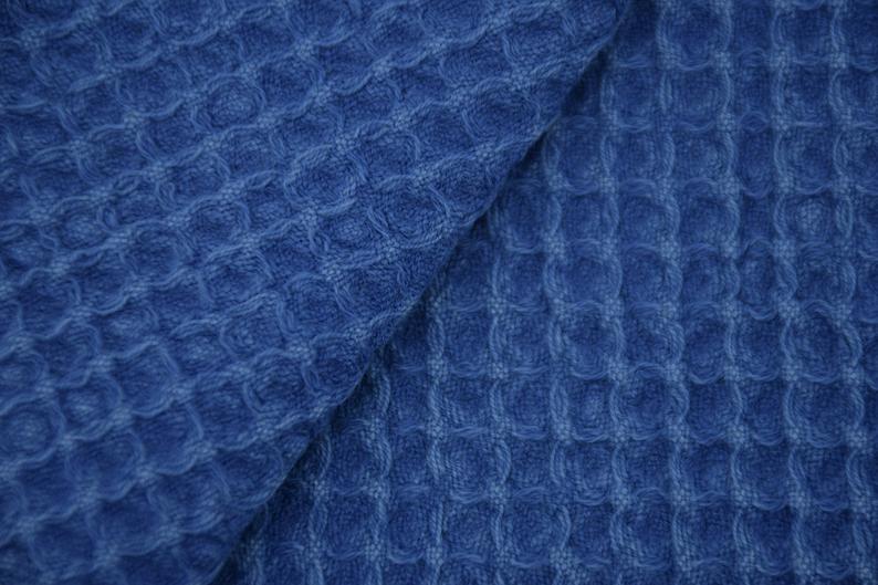 WAFFLE NAVY TURKISH TOWEL-1