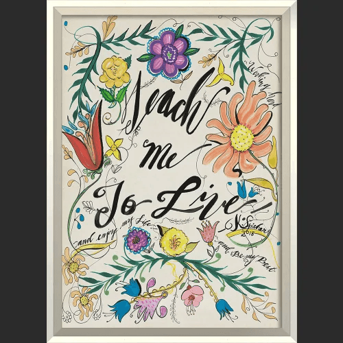 Wildflowers Teach Me to Live Wall Art-0