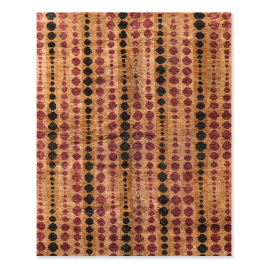 7'11" x 9'11" Hand Knotted 100% Jute Thick Pile Area Rug Modern Tan-0