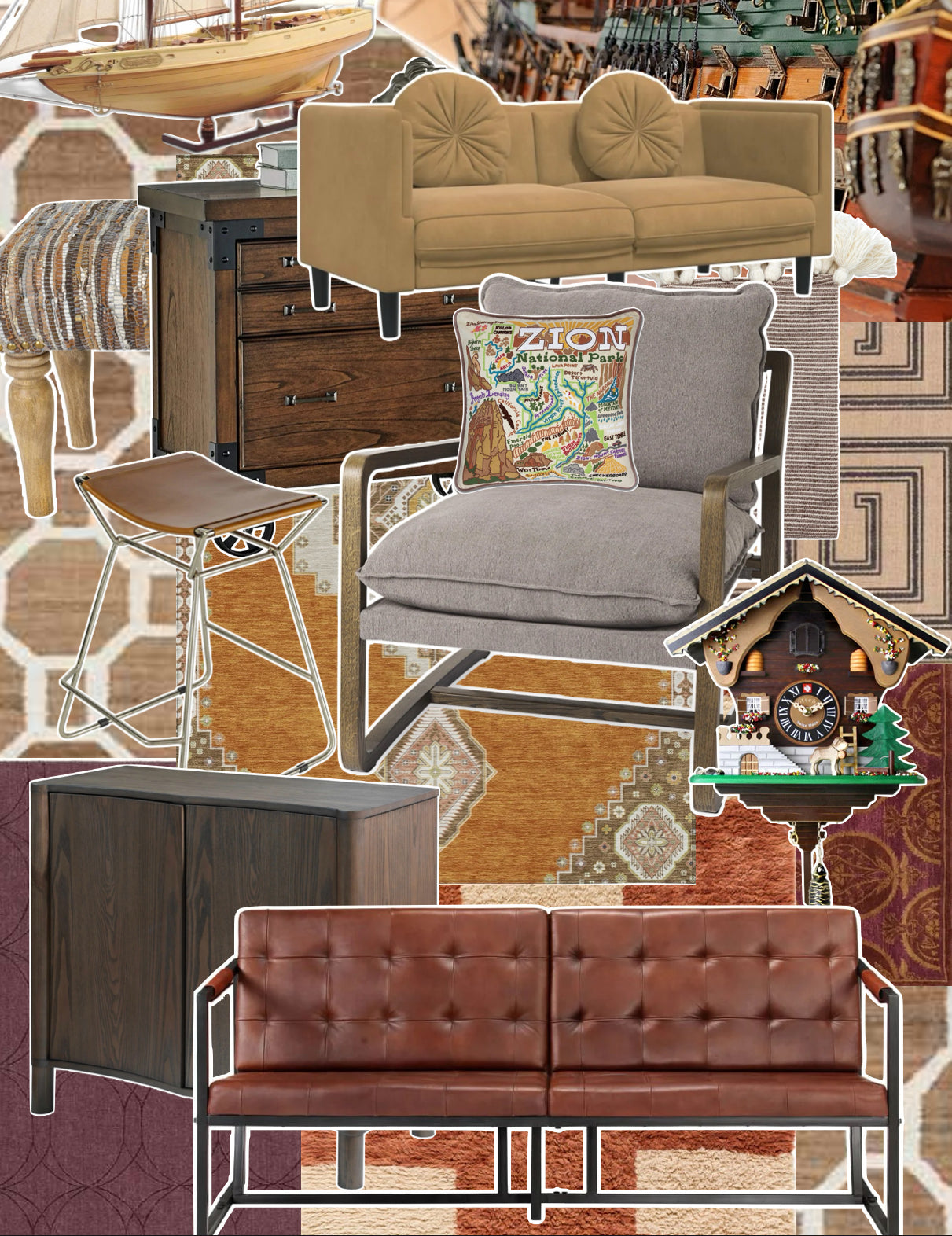 1 Inspiration - Brown Mood Board