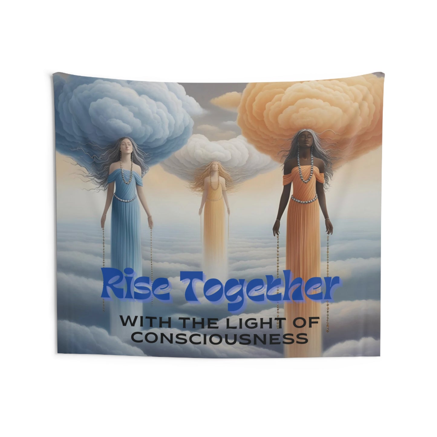 Bohemian Wall Tapestry, Inspirational Home Decor, Rise Together Tapestry, Meditation Wall Art, Spiritual Room Accent by Ouro Maji