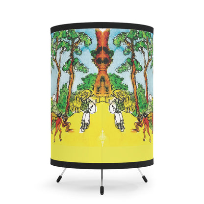 Tripod Lamp, Vibrant High-Res Printed Shade, US" // Tripod Lamp, Colorful Printed Lamp, Artistic Tripod Light, Unique Home Decor, Lamp with