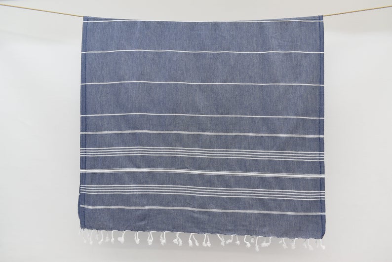 MONACO NAVY TURKISH TOWEL-3