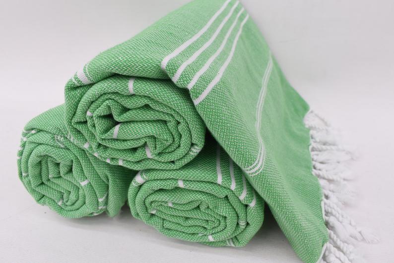 MONACO GREEN TURKISH TOWEL-2