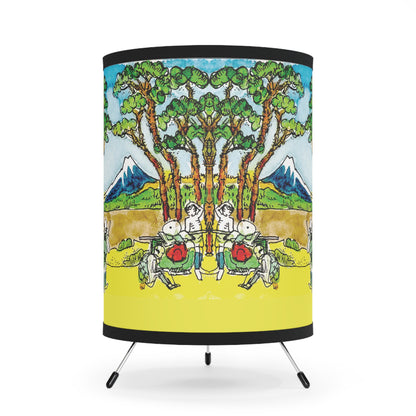 Tripod Lamp, Vibrant High-Res Printed Shade, US" // Tripod Lamp, Colorful Printed Lamp, Artistic Tripod Light, Unique Home Decor, Lamp with