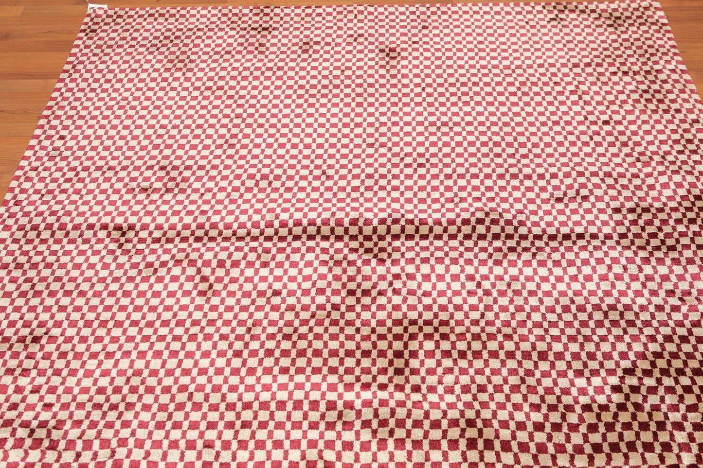5'4" x 7'8" Handmade 100% Bamboo silk Cut Pile Area Rug Modern Beige-2