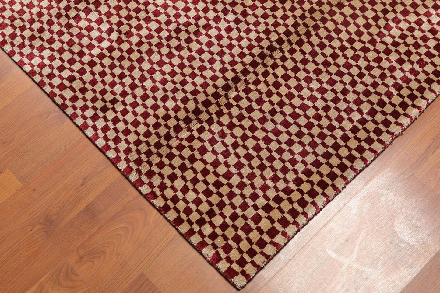 5'4" x 7'8" Handmade 100% Bamboo silk Cut Pile Area Rug Modern Beige-4
