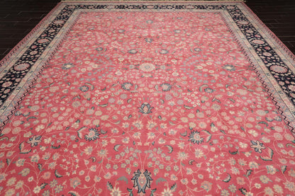 11'7" x 16'3" Rare Romanian Palace Size Hand Knotted Wool Kashaan Area Rug Pink-3