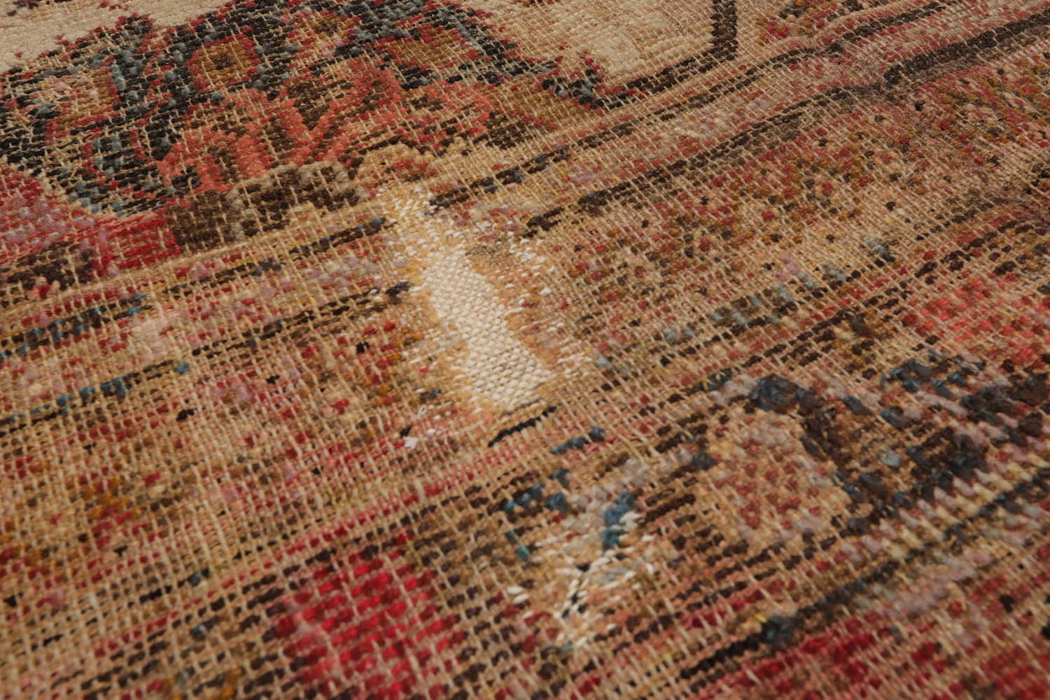 10x14 Beige, Rust Hand Knotted 100% Wool Mahal Traditional Oriental Area Rug-4