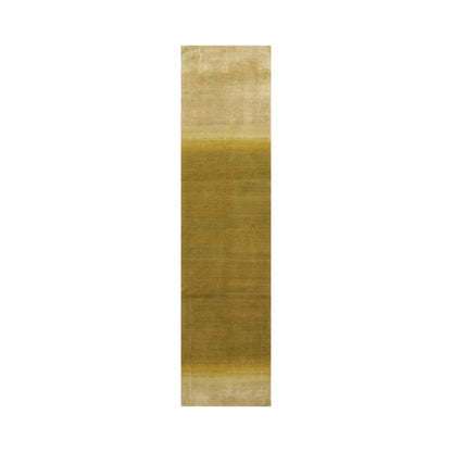 3'1''x12'1'' Runner Olive, Green Hand Knotted Tibetan 100% Wool ombre Modern & Contemporary Oriental Area Rug-1
