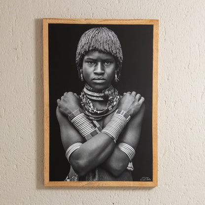 OMO_05 Hamer Woman Framed Canvas | Omo Valley, Ethiopia-0
