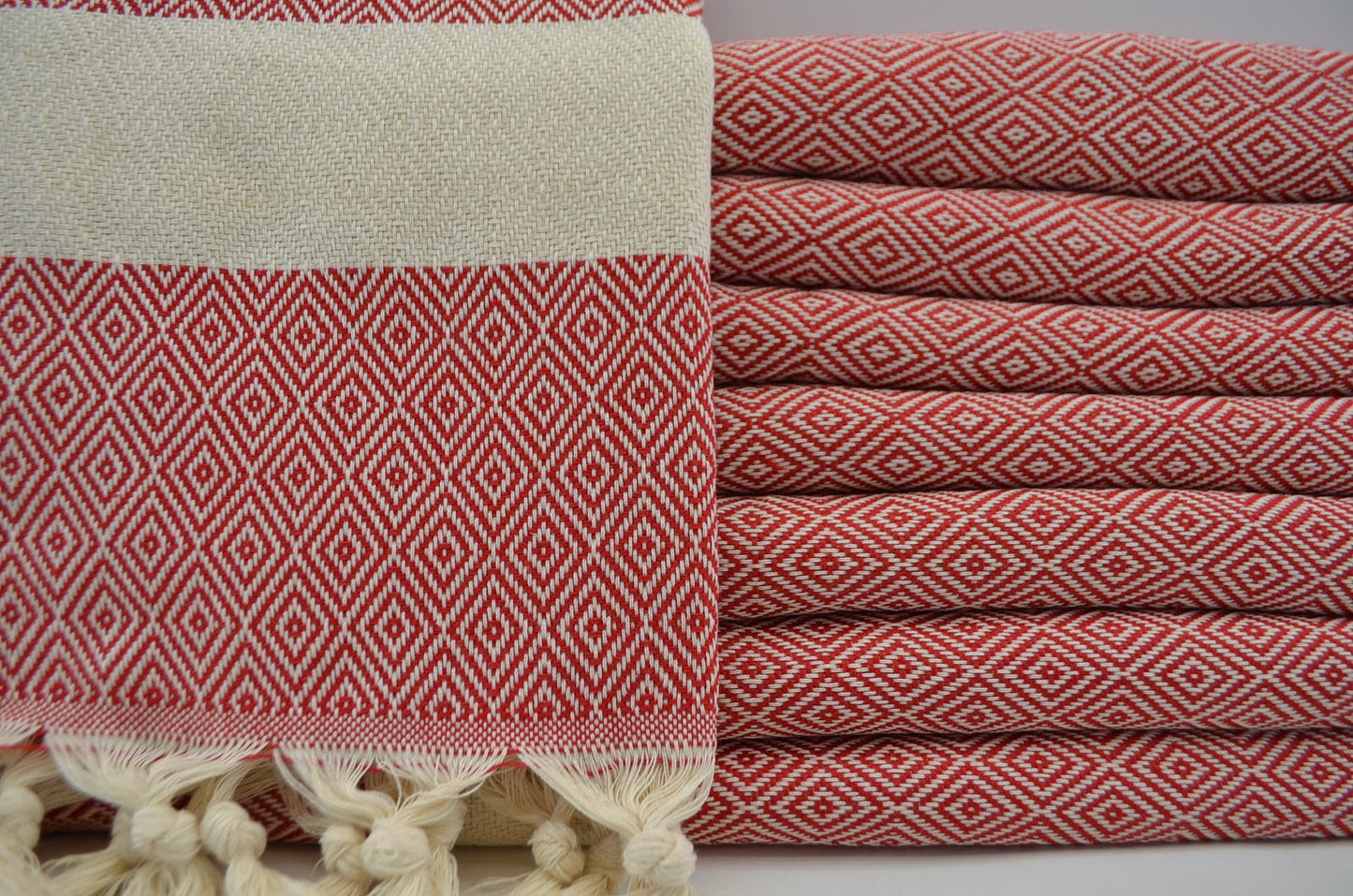 VENICE RED TURKISH TOWEL-0
