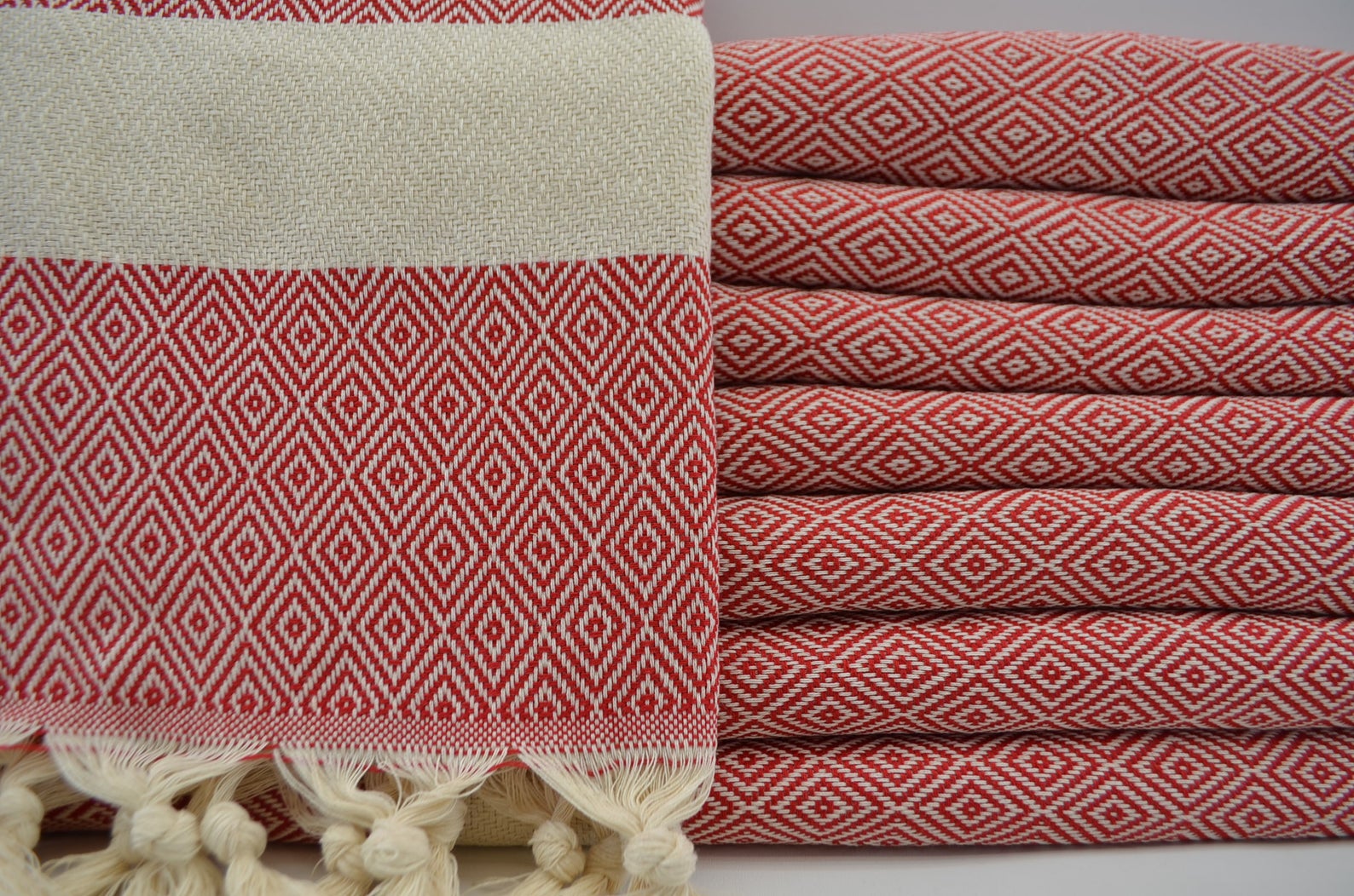 VENICE RED TURKISH TOWEL-0