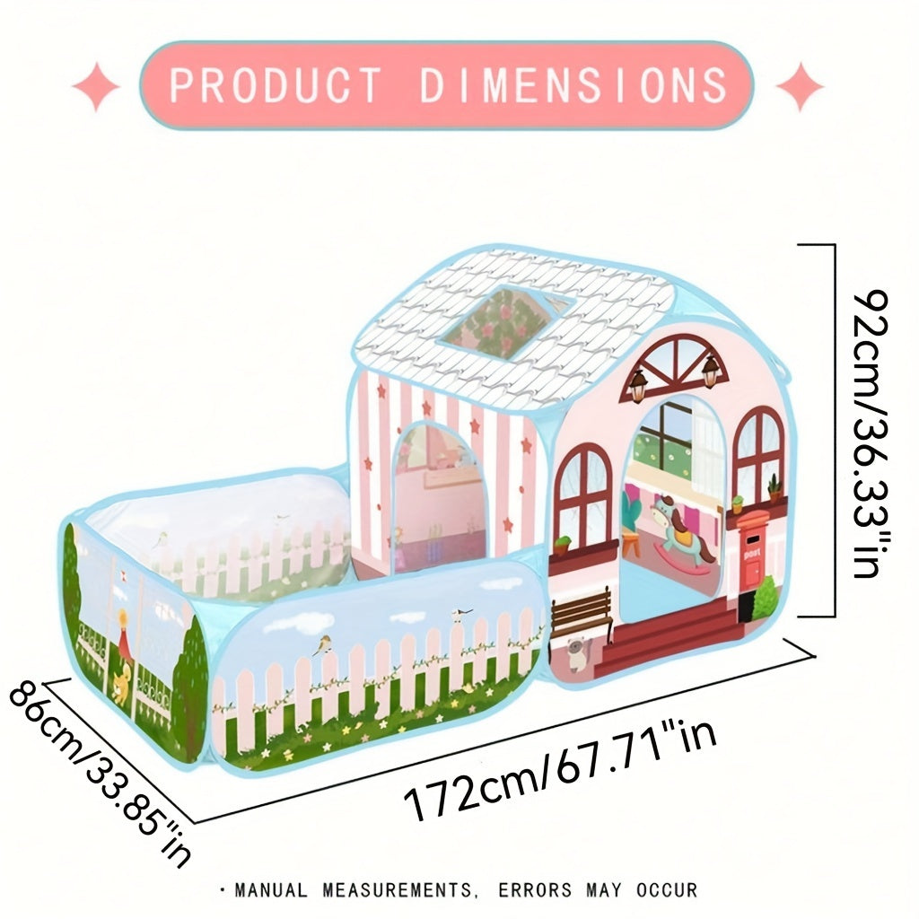 Pop-Up Kids Playhouse Indoor Outdoor Tent-2