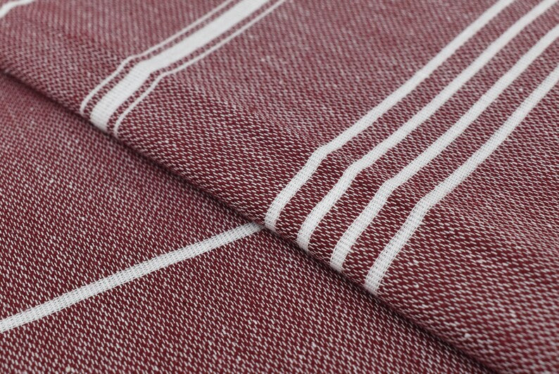 MONACO BURGUNDY TURKISH TOWEL-1