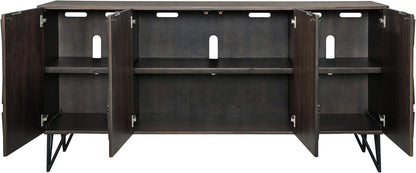 70" TV Stand Urban Geometric Design, 4 Doors-2