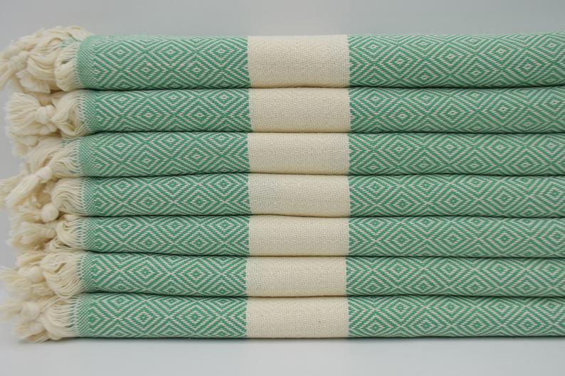 VENICE GREEN TURKISH TOWEL-3