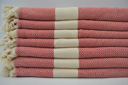VENICE RED TURKISH TOWEL-2