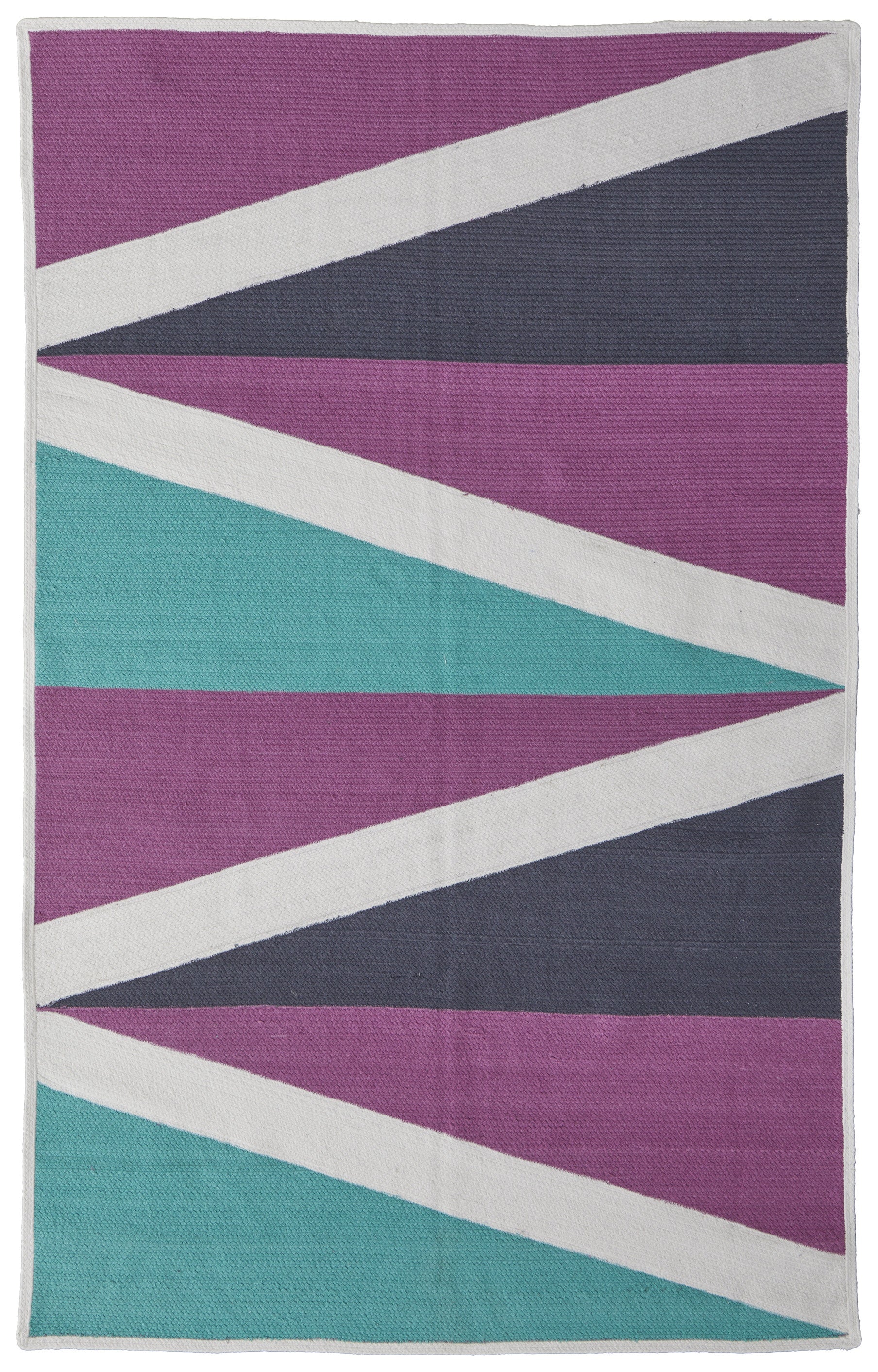 Clare Transitional Geometric - Purple/Ivory/Green - Clearance-0