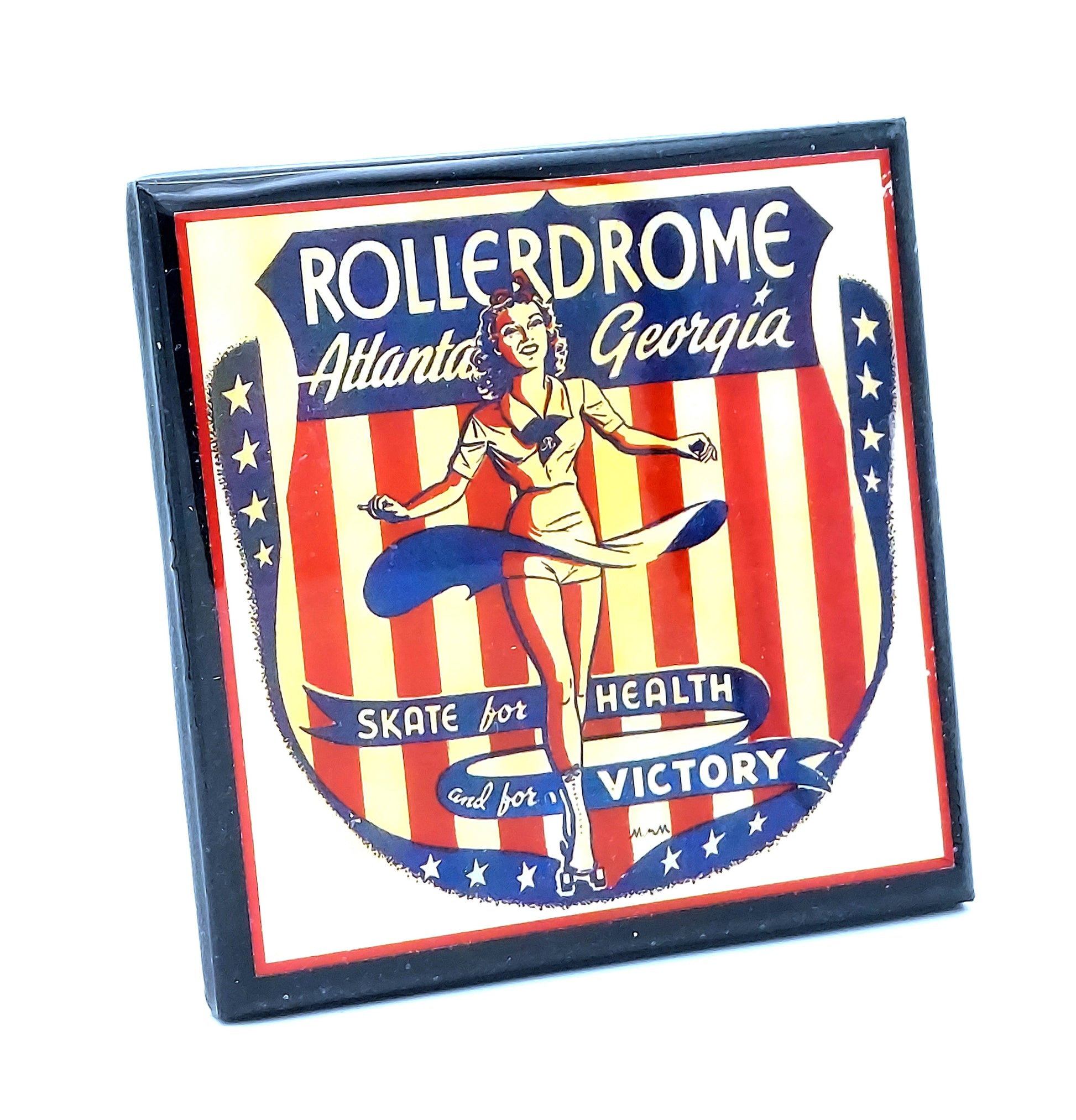 Vintage Roller Skating Rink Drink Coaster Set - Let's Roll-4