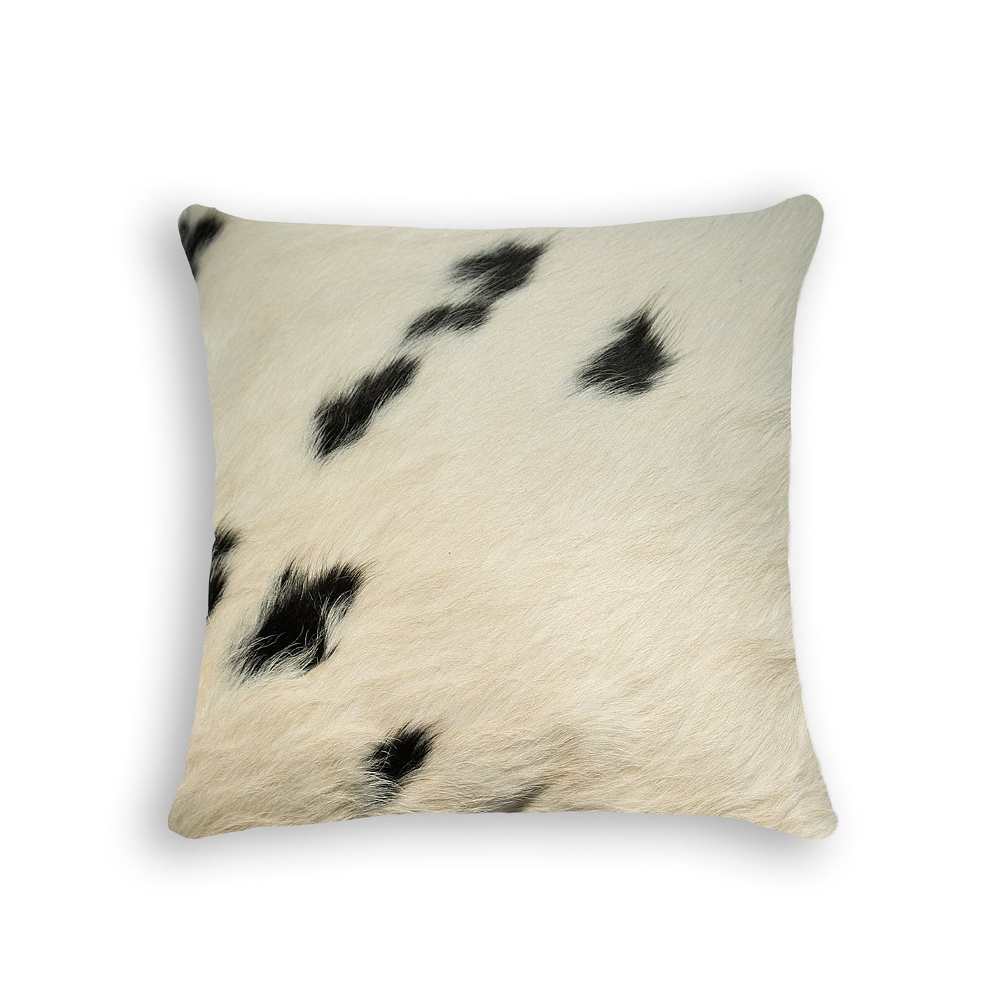 18" White And Black Cowhide Throw Pillow-1