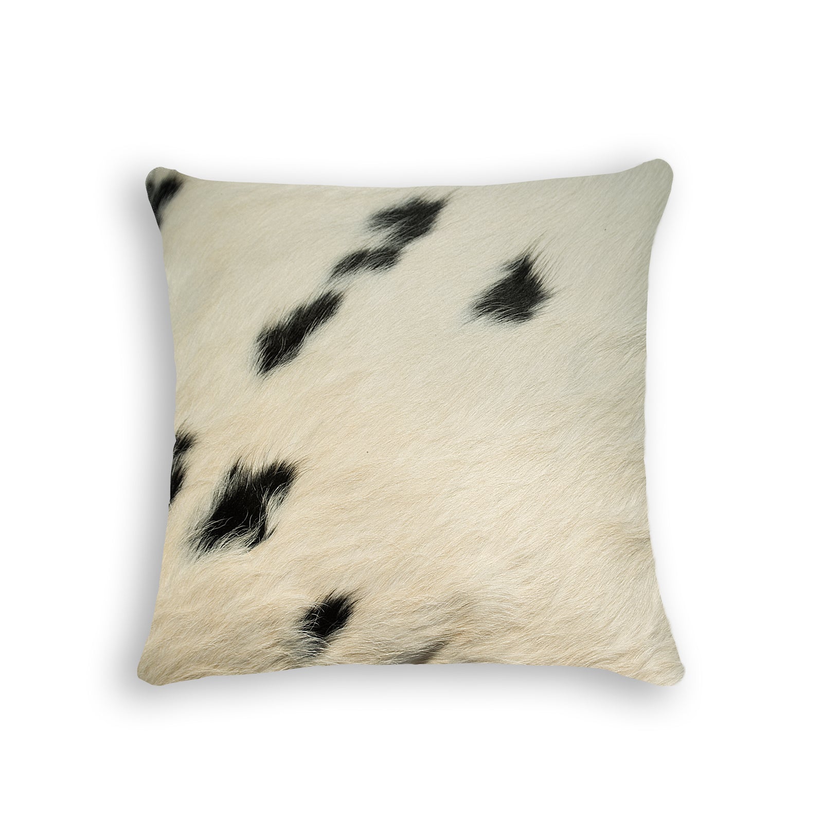 18" White And Black Cowhide Throw Pillow-1