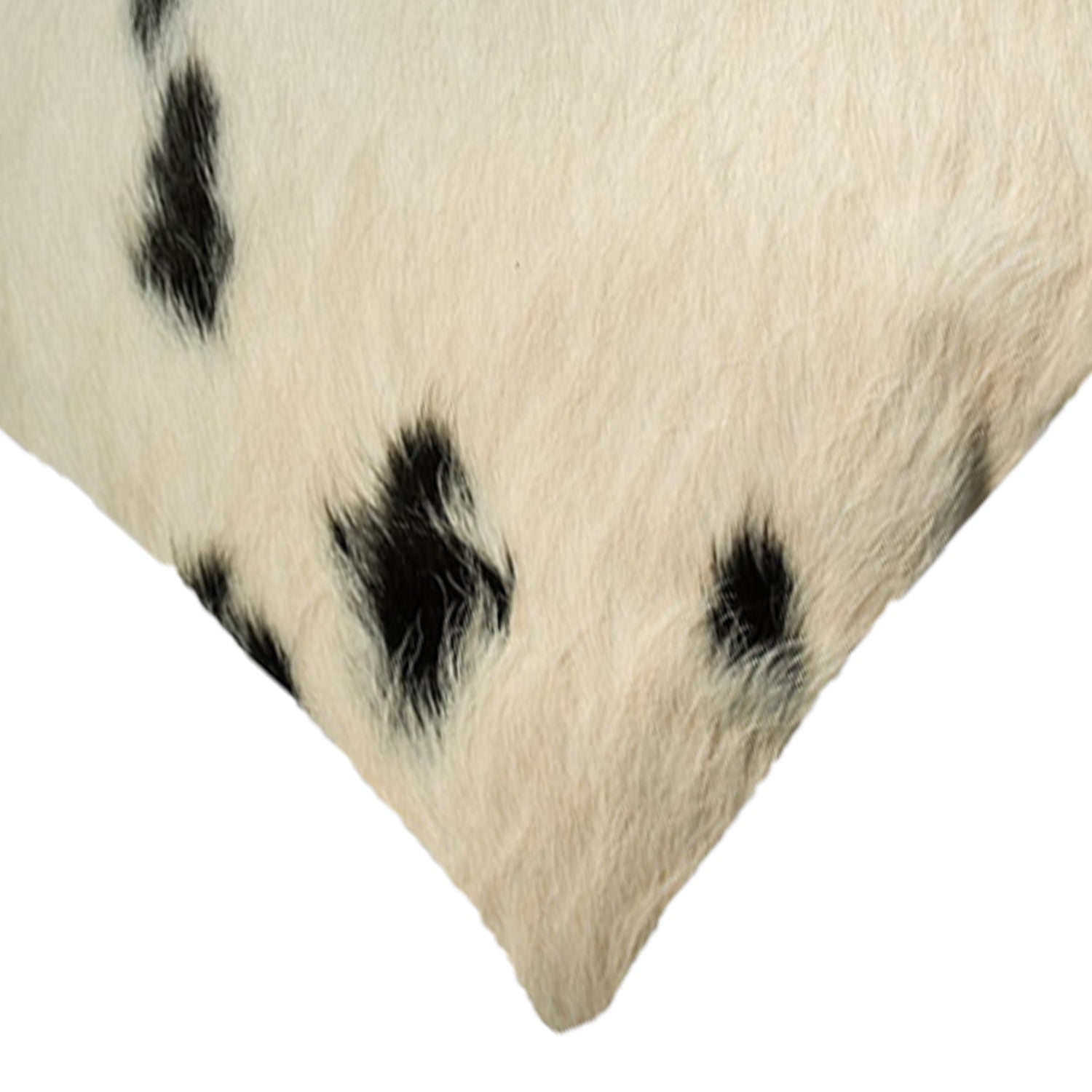 18" White And Black Cowhide Throw Pillow-2