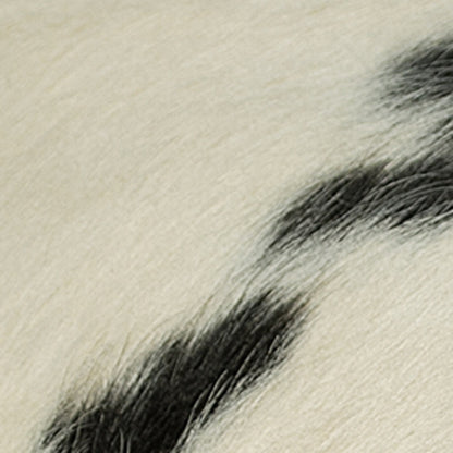 18" White And Black Cowhide Throw Pillow-3