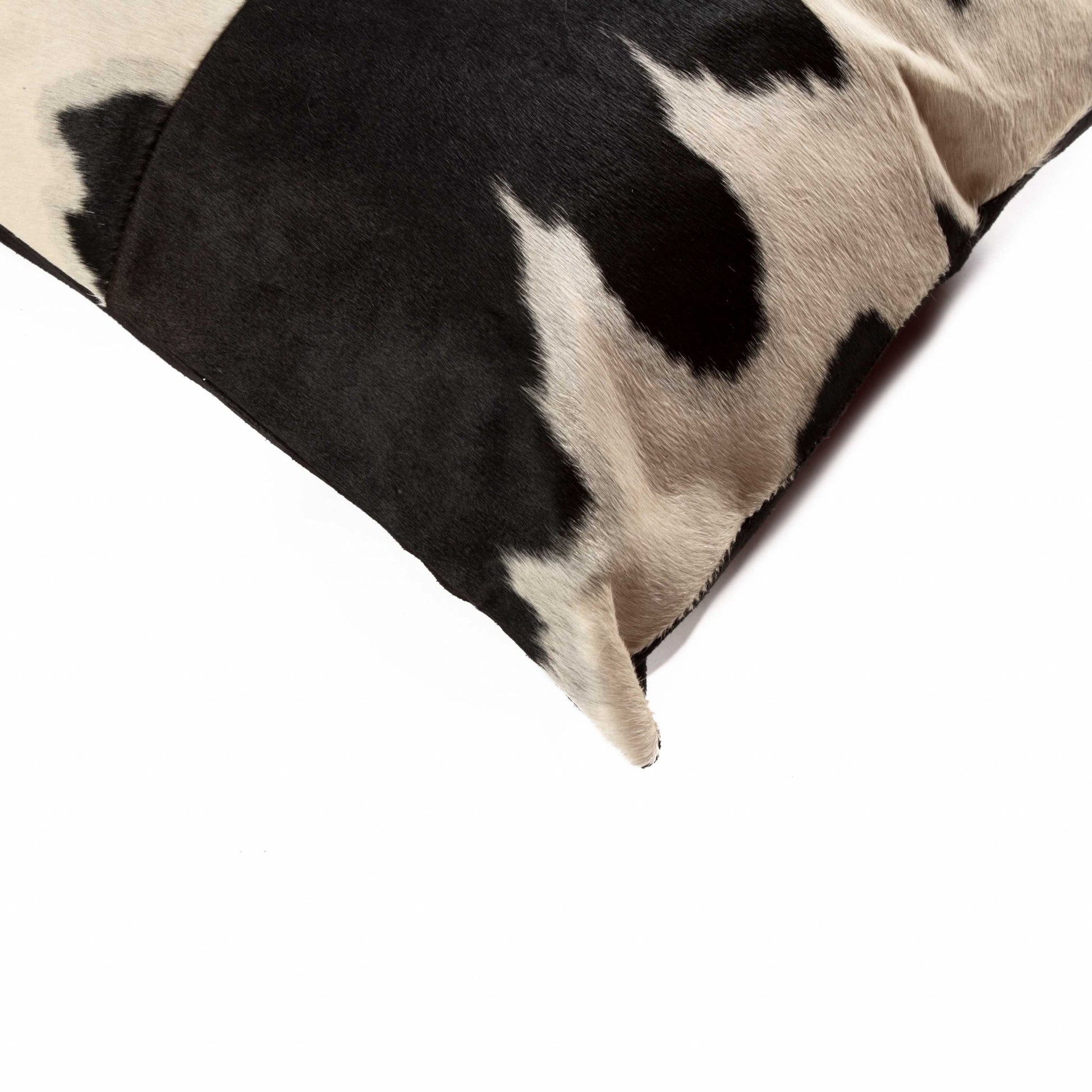 18" Black and White Cowhide Throw Pillow-2