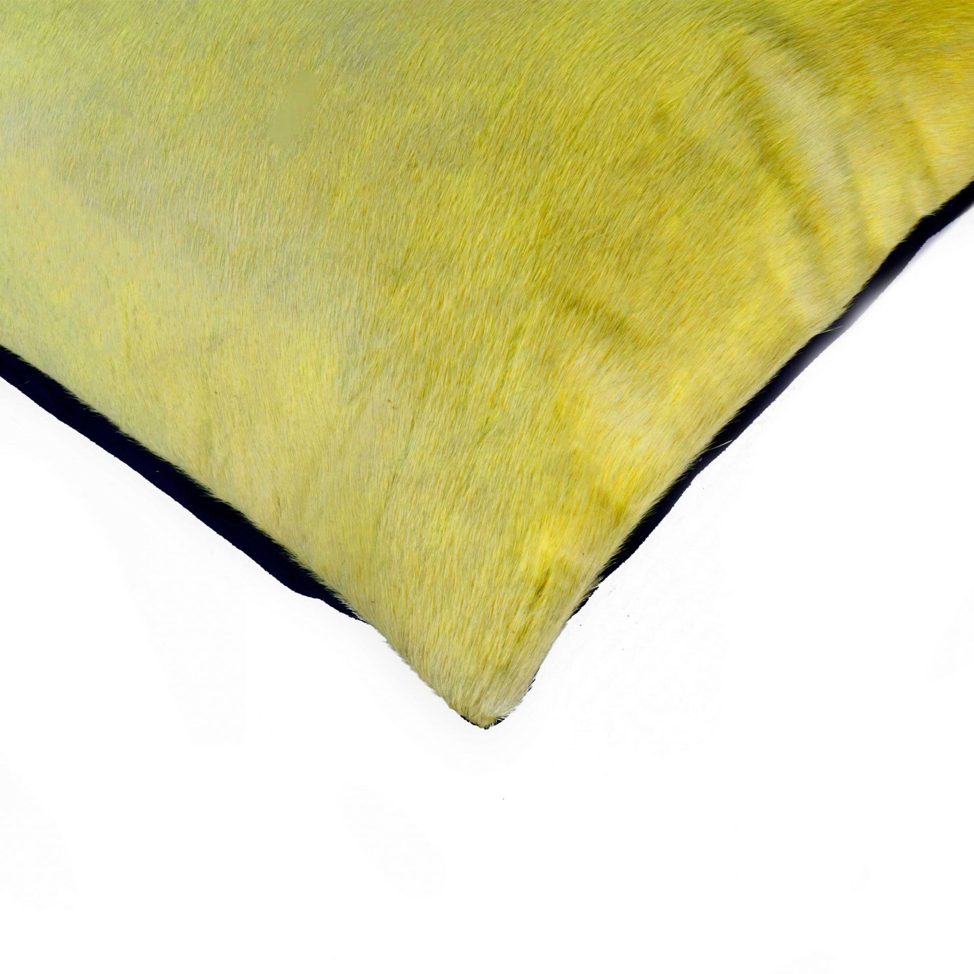 12" X 20" Yellow Cowhide Throw Pillow-2
