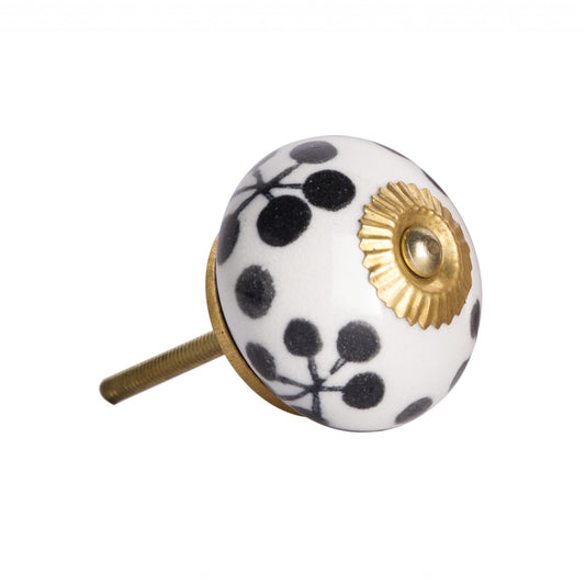 1.5" X 1.5" X 1.5" White Black And Yellow  Knobs 12 Pack-1