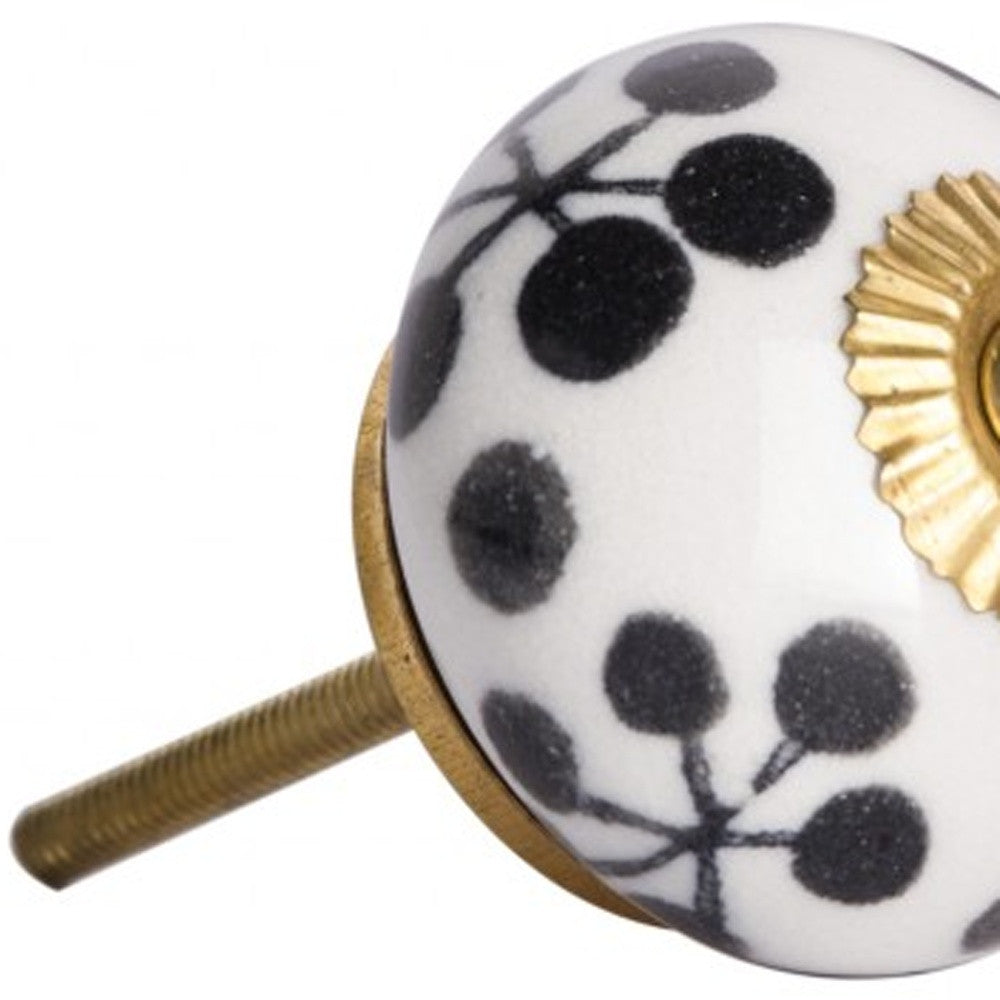 1.5" X 1.5" X 1.5" White Black And Yellow  Knobs 12 Pack-4