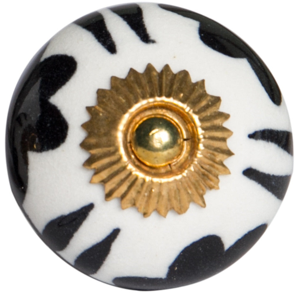 1.5" X 1.5" X 1.5" White Black And Yellow  Knobs 12 Pack-2