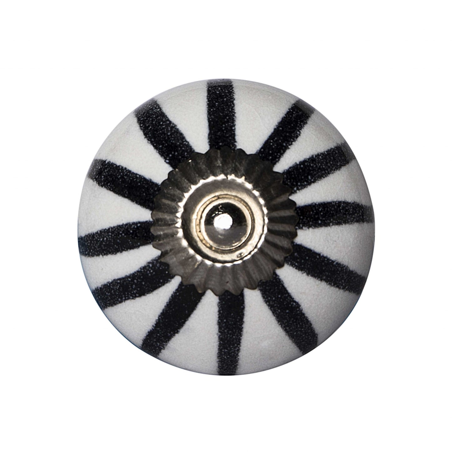 1.5" X 1.5" X 1.5" White Black And Silver  Knobs 12 Pack-1