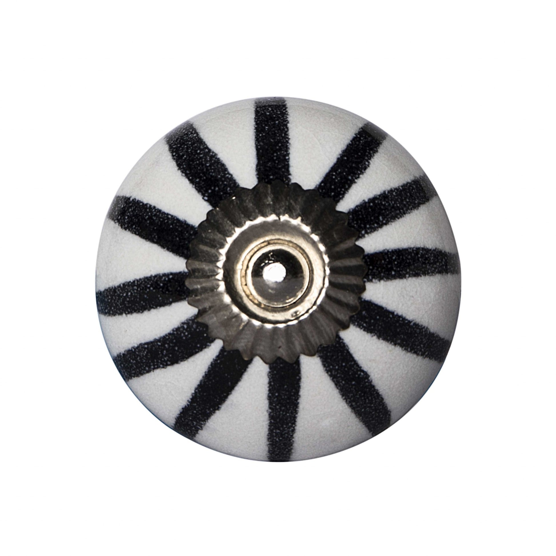 1.5" X 1.5" X 1.5" White Black And Silver  Knobs 12 Pack-1