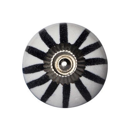1.5" X 1.5" X 1.5" White Black And Silver  Knobs 12 Pack-1