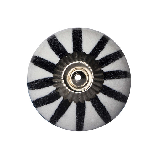 1.5" X 1.5" X 1.5" White Black And Silver  Knobs 12 Pack-1
