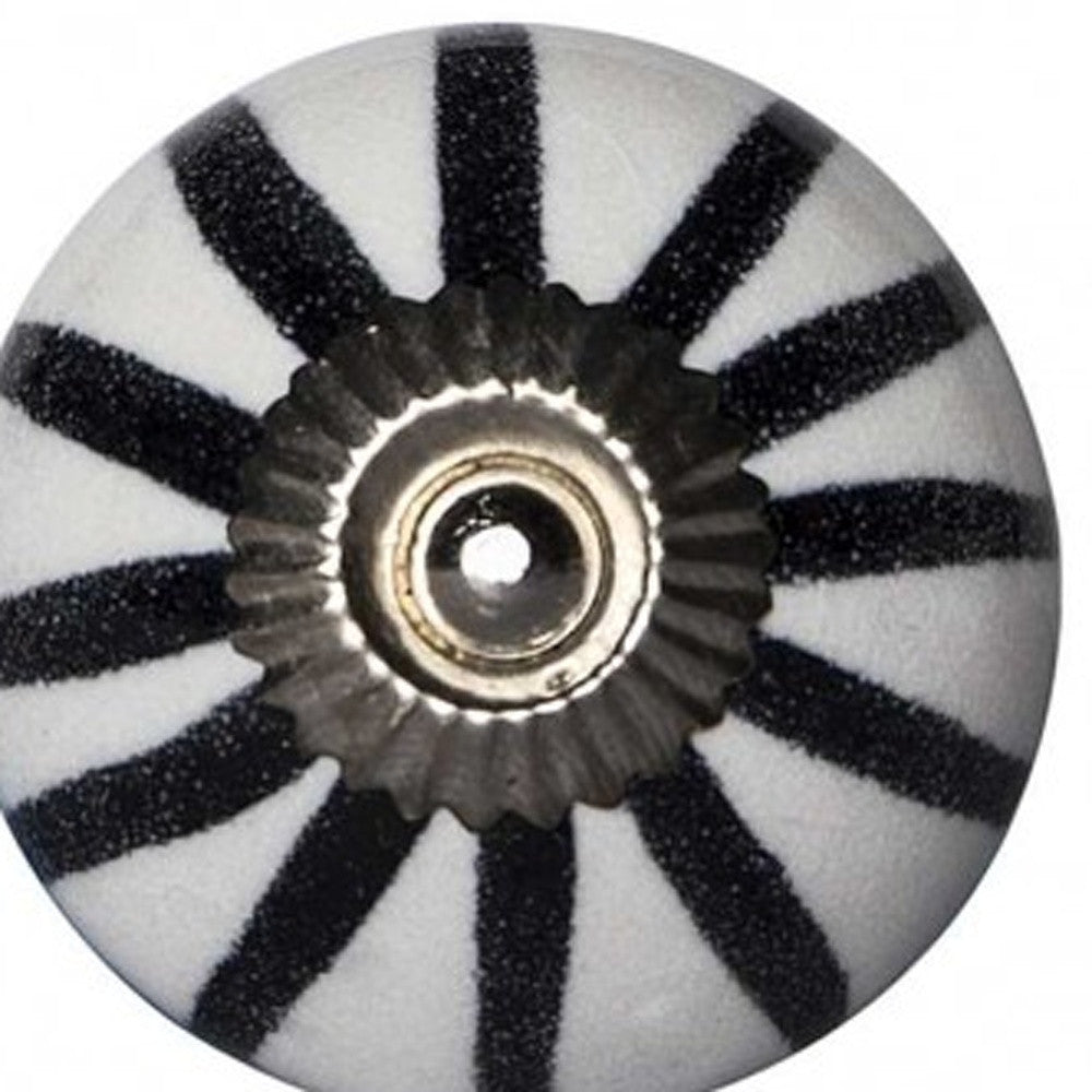1.5" X 1.5" X 1.5" White Black And Silver  Knobs 12 Pack-4