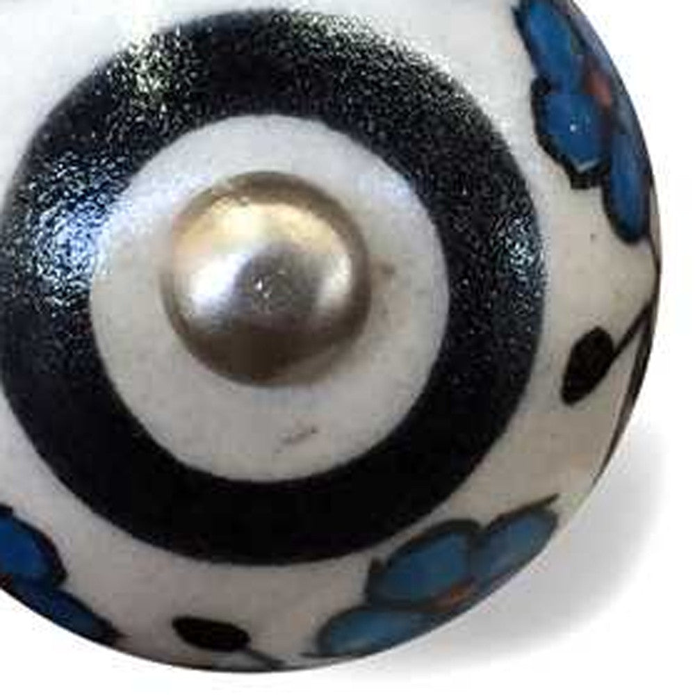 1.5" X 1.5" X 1.5" White Black And Navy  Knobs 12 Pack-3