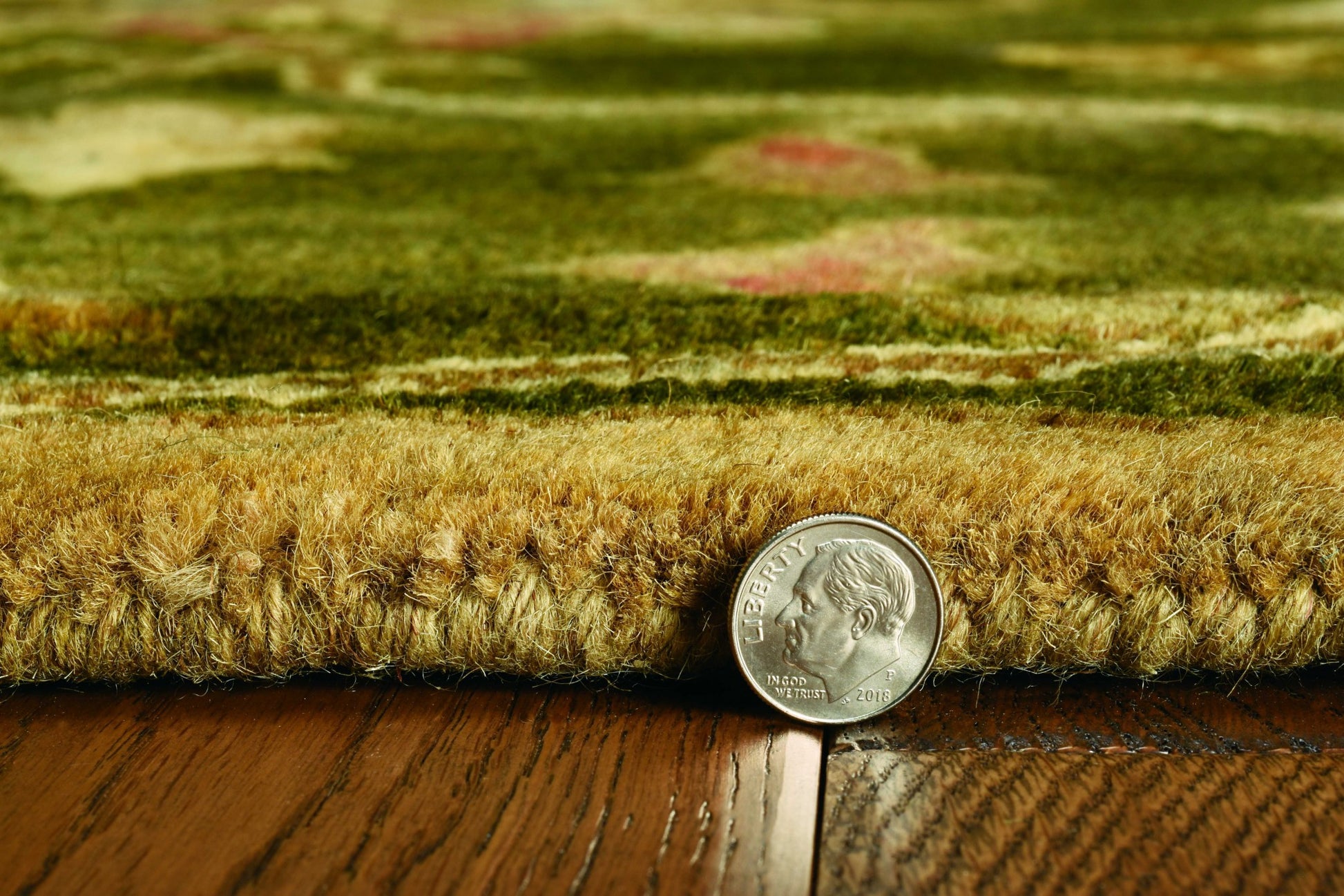 9' X 13' Wool Emerald Green Area Rug-7