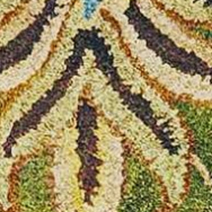 9' X 13' Wool Emerald Green Area Rug-5