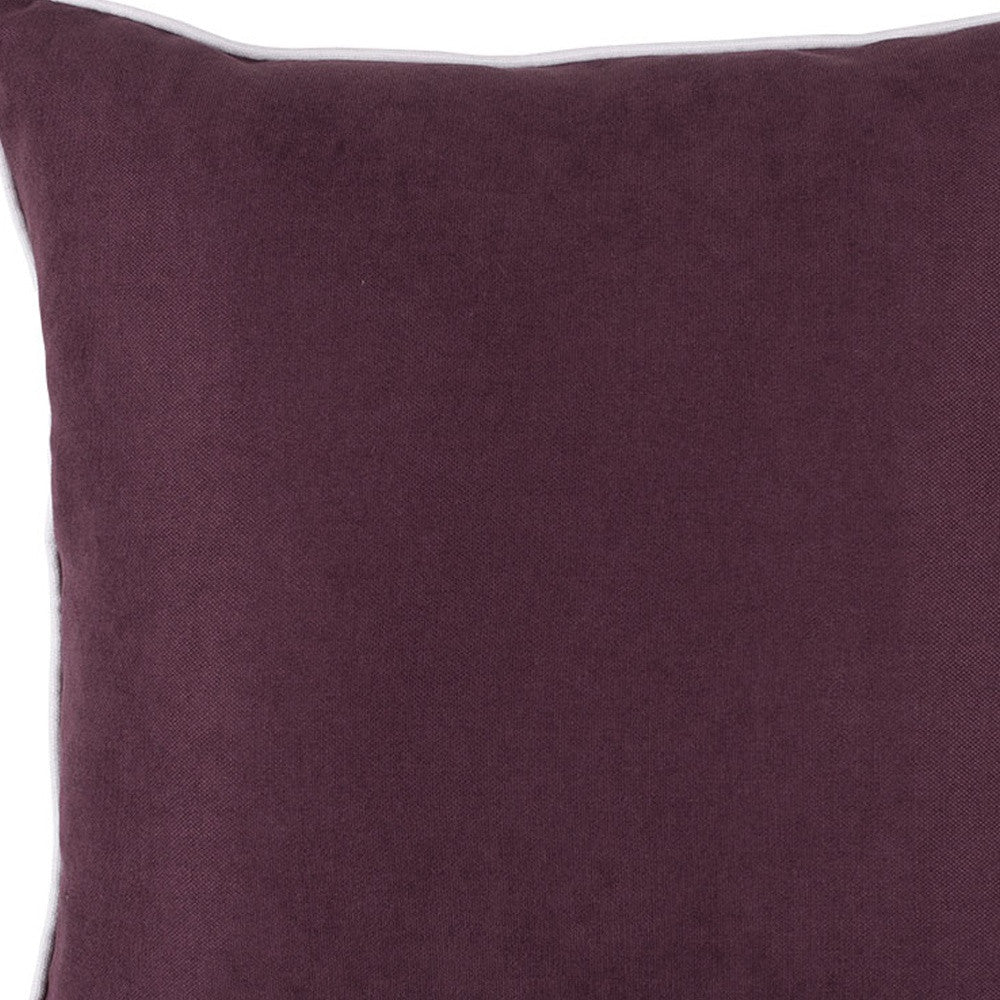 18" Purple and White Throw Pillow Cover-5