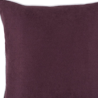 18" Purple and White Throw Pillow Cover-5